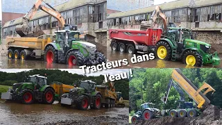 Terrassement -  Case , Liebherr et 18 tracteurs Fendt , JD , NH , Steyr , MF