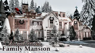 BLOXBURG: Winter Christmas Family Mansion | speedbuild ❄️