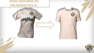 Como fazer o Quarto Uniforme do PALMEIRAS no (PES 21)🐽💚