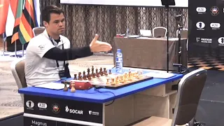 Magnus Carlsen Offers Handshake to his Invisible Opponent 😂