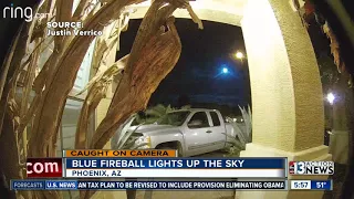 Blue fireball lights up Arizona sky