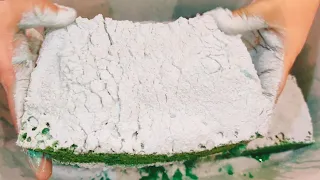 Dried Paste Sponges and Green Ty d Bol 💚 ASMR