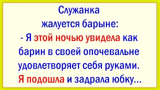 Служанка жалуется барыне:- Я этой ночью увидела как барин... Сборник Свежих Анекдотов! Юмор!