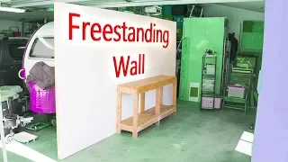 DIY Freestanding Wall - workshop improvement project