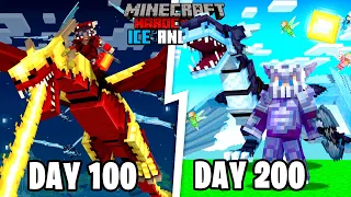 I Spent 200 Days in Minecraft ICE & FIRE DRAGONS... Here's What Happened!
