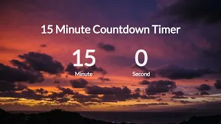 15 Minute Countdown Timer With Electronic Music