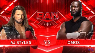 AJ Styles vs. Omos Full Match - WWE RAW 2021