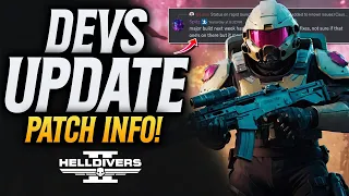 Helldivers 2 New Update Info From Devs! Will This Cause A Rift In The Community!