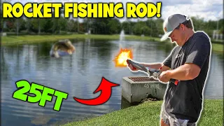 Testing the Rocket Fishing Rod.... It ACTUALLY WORKS!!