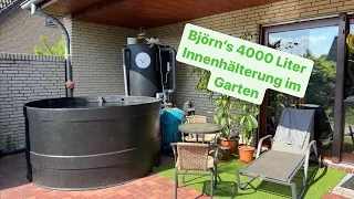 Björn‘s 4000 Liter Innenhälterung mit riesigem Biofilter im Garten.