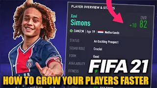 HOW TO GROW YOUR PLAYERS FASTER IN CAREER MODE!!! - FIFA 21