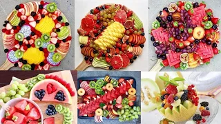 أحدث  طرق تقديم و تزيين صحن الفواكه للضيوف و المناسبات 🍒 Plateau de Fruits 😍