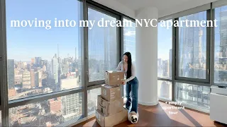 moving into my dream NYC apartment: empty apartment tour & living alone!