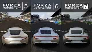 Forza 7 vs Forza 6 vs Forza 5 - 2010 Aston Martin One-77 - Sound Comparison