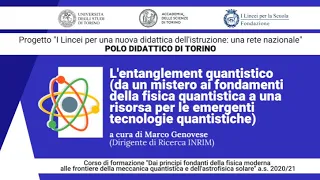 Marco Genovese, L'entanglement quantistico