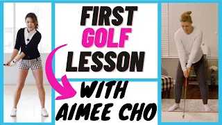 My first beginner golf lesson with Aimee Cho.