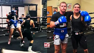 *LEAKED* CANELO ALVAREZ SPARRING OSCAR VALDEZ WITH RYAN GACIA & TEAM CANELO LOOKING ON