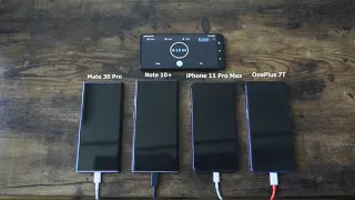 OnePlus 7T vs Mate 30 Pro vs iPhone 11 Pro Max vs Note 10 +  Ultimate Fast Charging Test😯!!!