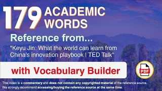 179 Academic Words Ref from "What the world can learn from China's innovation playbook | TED Talk"