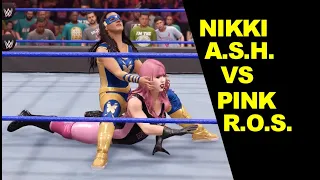WWE 2K22 Nikki A.S.H. vs Pink R.O.S. - Super No Holds Barred