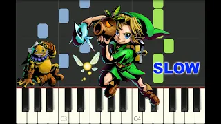 SLOW EASY piano tutorial "SONG OF HEALING" from Zelda - Majora's Mask, with free sheet music (pdf)