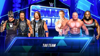 Big Dog Roman Reigns + AJ Styles +Rey Mysterio vs. Brock Lesnar + John Cena + Mark Henry [WWE 2K23]