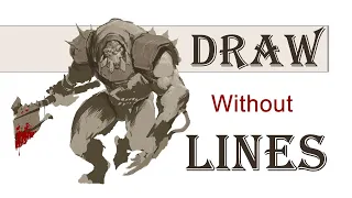 Learn how to draw without using lines - Ork from 40k