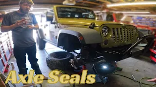 Replacing front axle seal on Jeep Wrangler