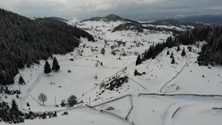 Cheile Gradistei drone view in winter