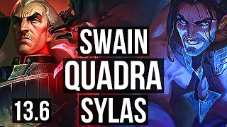 SWAIN vs SYLAS (MID) | Quadra, 9/2/7, 500+ games, Dominating | KR Master | 13.6