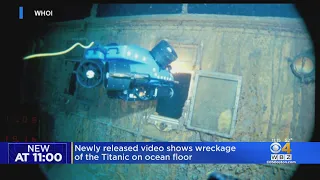 Newly released video shows wreckage of Titanic on ocean floor