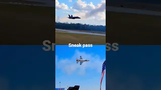 Blue Angels vs Thunderbirds sneak pass #aviationlovers #shorts