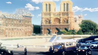 Magnificent Paris 1920's in color [60fps, Remastered] w/sound design added