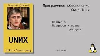 [UNИХ] Программное обеспечение GNU/Linux - 04 - Процессы и права доступа (2017-10-25)