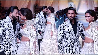 Ranveer Singh Deepika Padukone Ramp Walk -  Manish Malhotra 10 Years of Mijwan