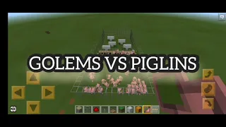 Iron Golems VS Zombie Piglins, Epic battle|Minecraft|Lokicraft