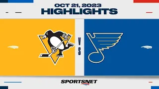 NHL Highlights | Penguins vs. Blues - October 21, 2023