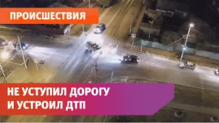 В Уфе водитель кроссовера не уступил дорогу и устроил ДТП