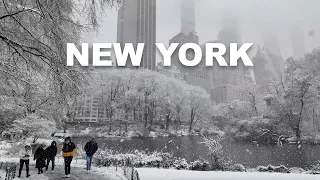 NYC Snow Walk 2024 - Heavy Snowfall in New York City 4K NYC Snowfall in Central Park NYC Snowstorm