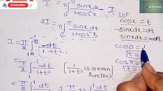 integral 0 to π pi xsinx/1+cos^2 square x integration 2nd year maths 2b