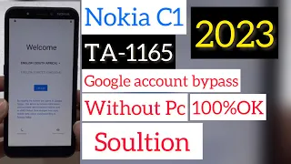 Nokia C1 TA-1165 Frp Bypass Without PC | Google Account Bypass Without PC 100% Soultion 2023 by JMP