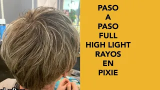 Como Hacer Full High light Rayos En Corte Pixie