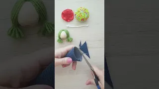 DIY Dwarf doll made of pieces of cloth