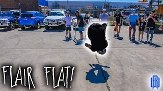 RANDOM KID TRIES FLAIR FLAT ON SCOOTER!!