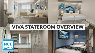 NCL VIVA Stateroom Overviews 4K | Club Class, Balcony, Oceanview, Inside, and Studios