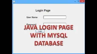 JDBC - Java Swings Login page integrated with MYSQL Database and Xampp