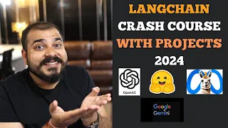 Complete Langchain GEN AI Crash Course With 6 End To End LLM Projects With OPENAI,LLAMA2,Gemini Pro