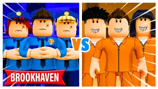 MUNDO de POLICIAS VS MUNDO de CRIMINALES en BROOKHAVEN - Roblox YoSoyLoki