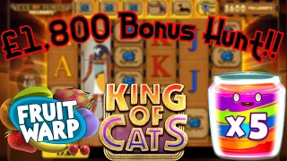 £1800 Bonus Hunt!! Jammin Jars, Jolly Roger 2, Lost Relics & More!