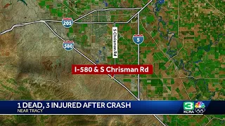 1 dead, 3 hospitalized following overnight crash in Tracy